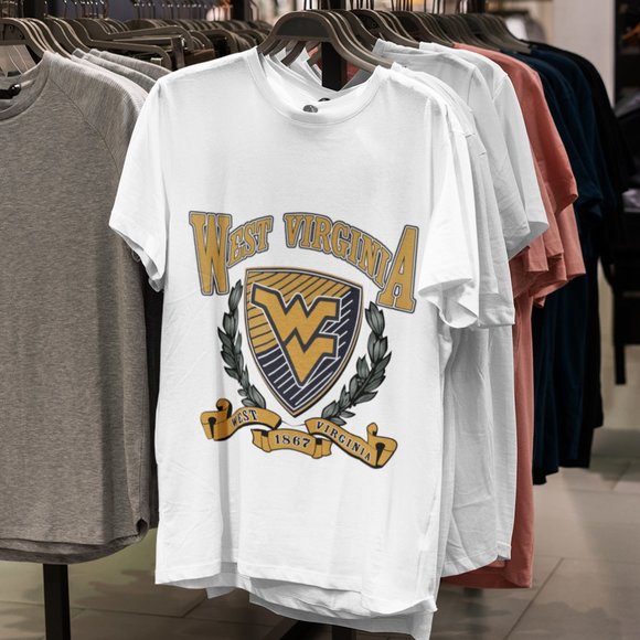 Vintage West Virginia University Mountaineers Logo Shirt, West Virginia ncaa tee - Picture 1 of 3